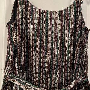 Lush shimmery midi dress with slip underneath